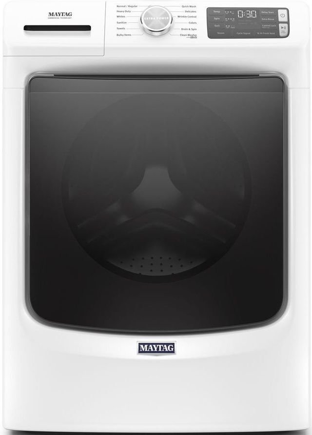 Maytag® White Front Load Washer & Electric Dryer Laundry Pair-1