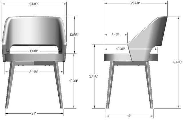 Amisco Customizable Lorna Dining Arm Chair-2