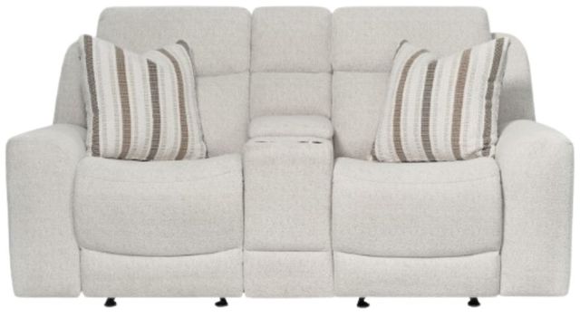 Corinthian Furniture Ada Pearl Power Glider Reclining Loveseat with Console-1