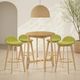 Armen Living Vera 5-Piece Moss Green/Natural Bar Set-1