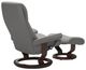 Stressless® by Ekornes® Customizable View Large Manual Recliner and Ottoman with Classic Base-4