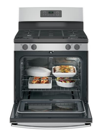 GE® 30" Stainless Steel Freestanding Gas Range-1
