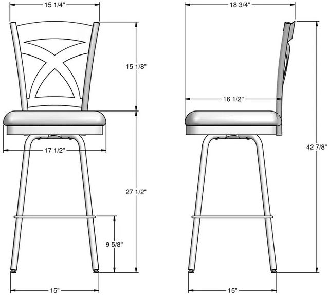 Amisco Customizable Marcus Swivel Counter Stool-2