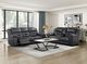 Homelegance® Hazen Black Double Manual Reclining Loveseat with Center Console-1