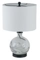A & B Home Grey/White 14" Glass Table Lamp-2