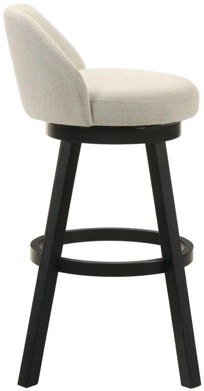 Armen Living Erika 2-Piece Black/Cream Barstool Set-4