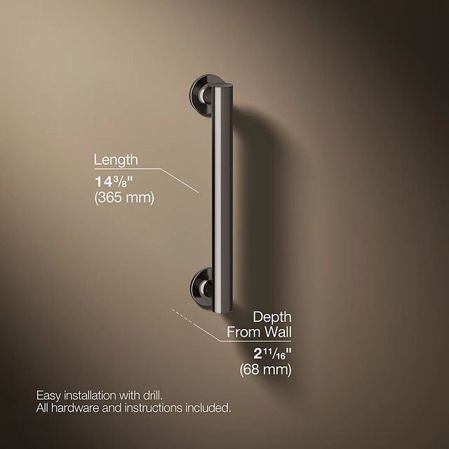 KOHLER® Purist® Vibrant Titanium 12" Grab Bar-2