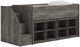 Signature Design by Ashley® Frandern Warm Gray Youth Twin Loft Bed with Bookcase Storage-1