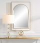 Uttermost® Crisanta Gloss White Arch Mirror-1
