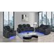 Duran Black Power Recliner With LED Lighting-1