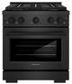 ZLINE Paramount 30" 4.2 Cu. Ft. Black Satin Stainless Steel Gas Range with 4 Burner DuoPro™ Cooktop and Convection Gas Oven with Black Matte Accent-0