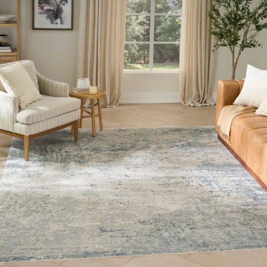 Nourison Home™ Envy Blue Silver 5'x8' Style 1 Area Rug-1