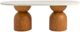 TOV Furniture Cynthia Travertine/Walnut Brown Concrete Indoor/Outdoor Oval Dining Table-3