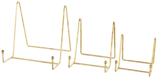 Deco Marche 3-Piece Gold Wide Triangle Display Easel-0