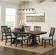 Elements International Montrose 7-Piece Brown Dining Set with Espresso Base-1