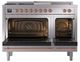 Ilve® Nostalgie II Noblesse 48'' Stainless Steel Pro Style Dual Fuel Range with Copper Trim-2