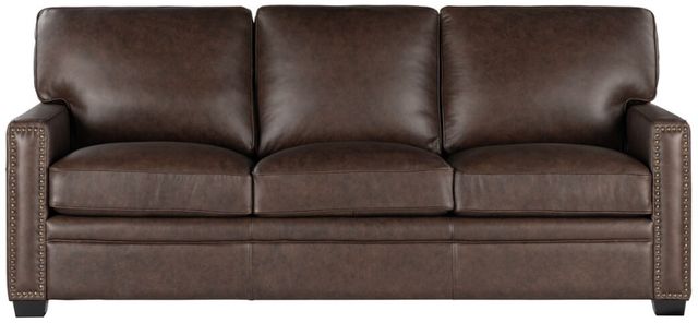 Leather Italia™ Cambria Dalton Brown Chestnut Sofa-0