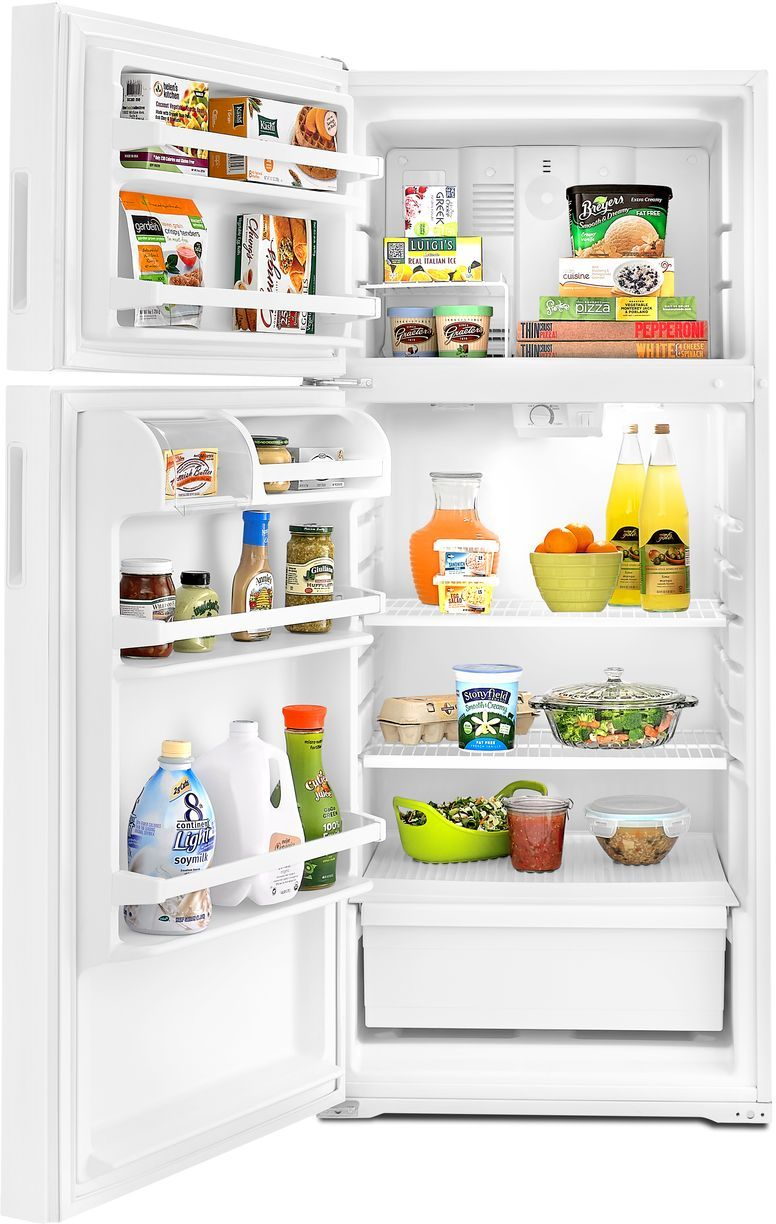 Amana 28 in. 14.3 Cu. Ft. White Top Freezer Refrigerator - Thumbnail 3