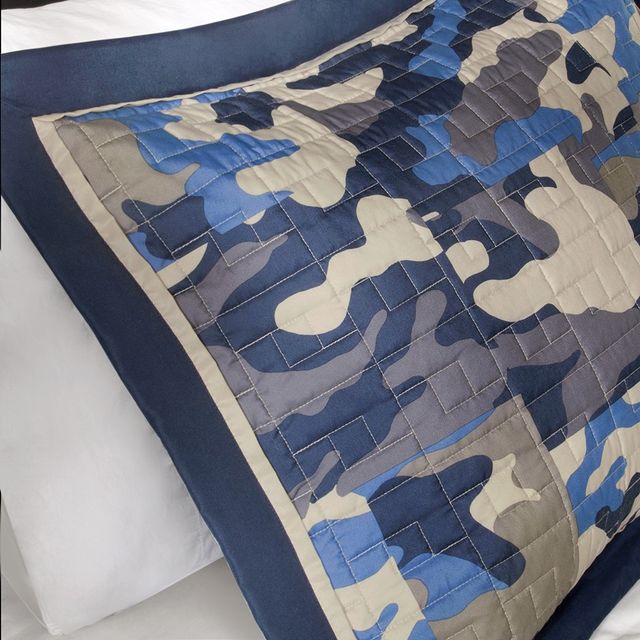 Olliix by Mi Zone Josh Blue Twin/Twin XL Reversible Coverlet Set-3