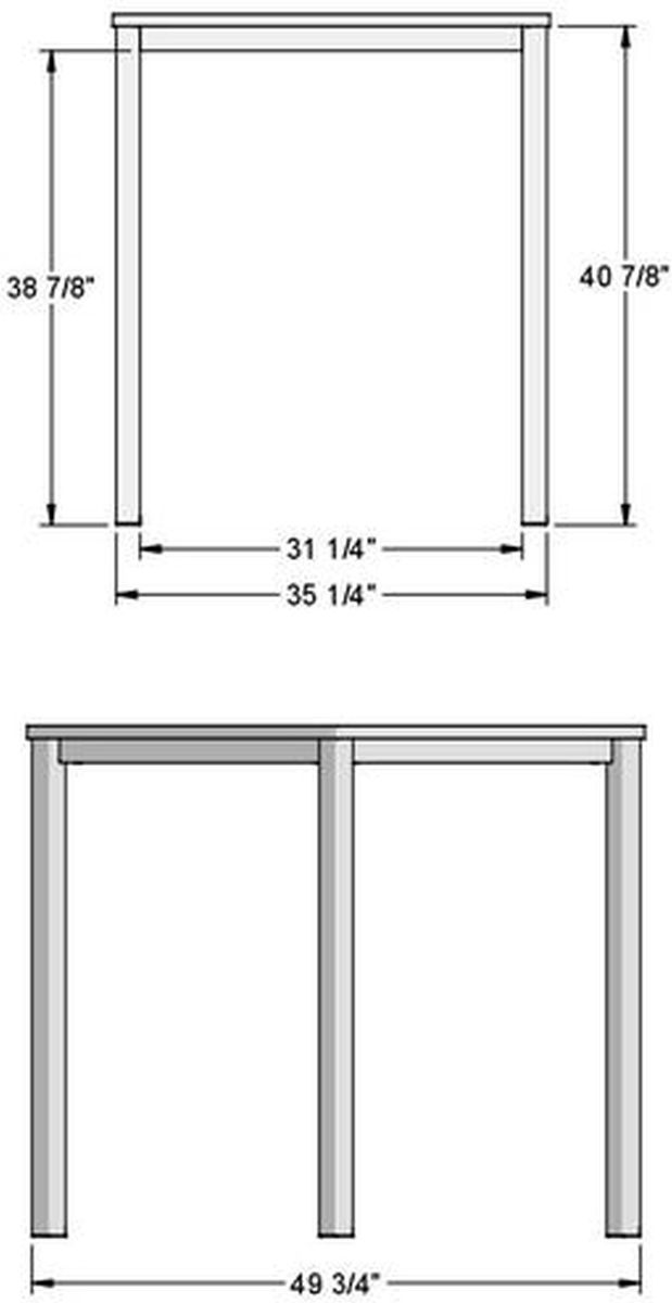 Amisco Customizable Carbon Thermo Fused Laminate Bar Table-1