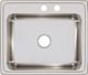 Elkay Lustertone® Classic Lustrous Satin 25" x 21-1/4" x 7-7/8" MR2-Hole Single Bowl Drop-In Sink-1