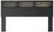 Signature Design by Ashley® Broachmyn Black/Gray King Lighted Bookcase Headboard-1