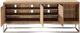 Modus Furniture One Bisque/Brushed Stainless Steel 84" TV Console-3