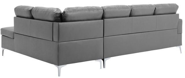 Mazin Furniture Barrington 2-Piece Gray Right-Arm Facing Sofa Sectional and Chaise-3