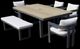 Elements International Costa Black/Soluction Beige Outdoor Fabric/Metal Dining Bench-1