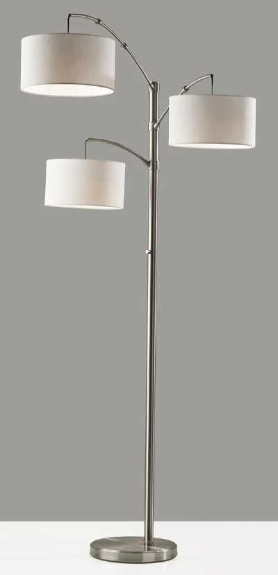 Adesso® Cabo Brushed Steel Arc Floor Lamp-4