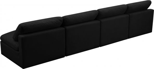 Meridian Furniture Plush Black Velvet Standard Cloud Modular Sofa-1