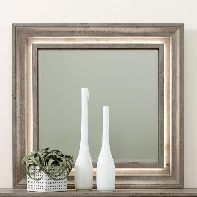 Liberty Furniture Horizons Graystone Lighted Mirror-5
