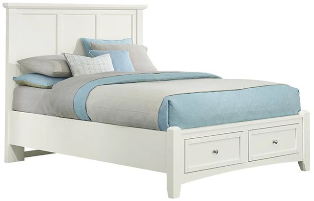 Vaughan-Bassett Bonanza White Queen Mansion Panel Storage Bed-0