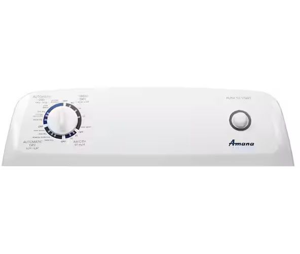 Amana® 6.5 Cu. Ft. White Front Load Gas Dryer with Wrinkle Prevent Option-4