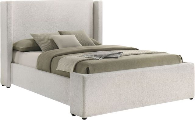 Coaster® Alamosa White Eastern King Upholstered Panel  Bed-2