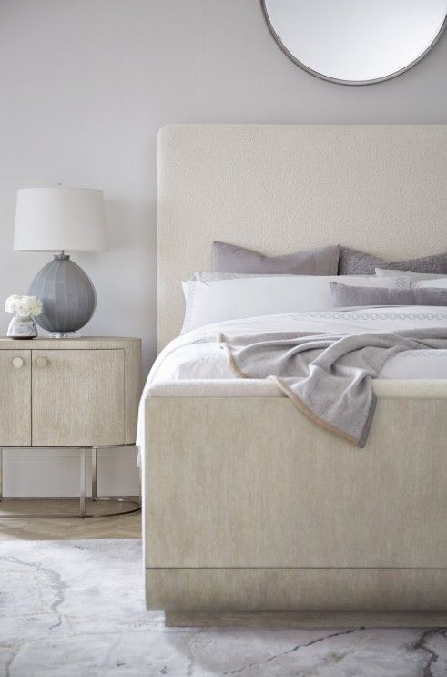 Hooker® Furniture Modern Mood Diamond/Inverness Natural Queen Upholstered Panel Bed-3