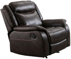 Mazin Furniture Paxton Brown Upholstered Rocker Recliner