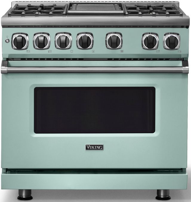 Viking® 7 Series 36" Splash Pro Style Dual Fuel Range with Griddle-2
