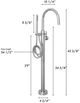 ZLINE Autograph Edition Emerald Bay Chrome Bath Tub Filler with Hand Shower-4