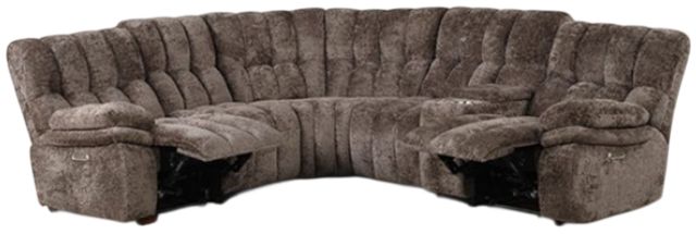 Furniture of America® Hieronymus Dark Brown Power Sectional-0