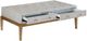 Bassett Mirror Perrine Graphite Gray Rectangular Cocktail Table with Gold Base-2