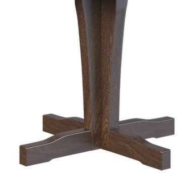 Country View Woodworking Customizable Albany Sap Cherry Top 54" Dining Table with 2-Leaves and Brown Maple Base-2