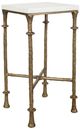 Uttermost® Penelope Antique Brass/White Marble Accent Table-0