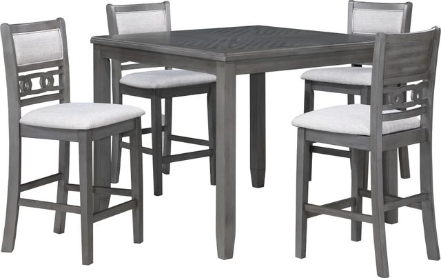 New Classic® Home Furnishings Gia 5-Piece Gray Counter Dining Set-0