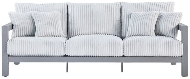 Signature Design by Ashley® Moonlight View Gray Aluminum/Fabric Outdoor Sofa-1
