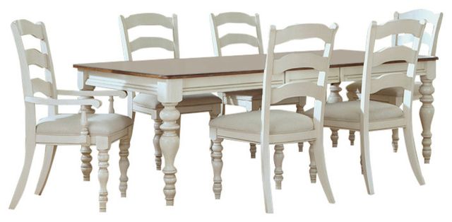 HH2 Home Pine Island 7-Piece Old White Dining Set-1