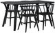 Signature Design by Ashley® Otaska 5-Piece Black Dining Table Set-0