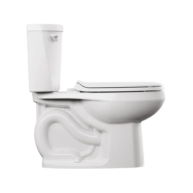 American Standard Colony® White 3 Two-Piece 1.6 gpf/6.0 Lpf Chair-Height Elongated Toilet Less Seat-2