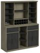 Elements International Jemma Dark Espresso/Light Gray Buffet and Hutch-0