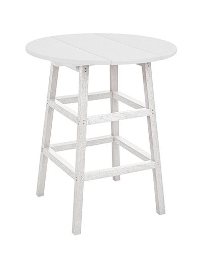 40" Round Outdoor Counter Height Table - White-1